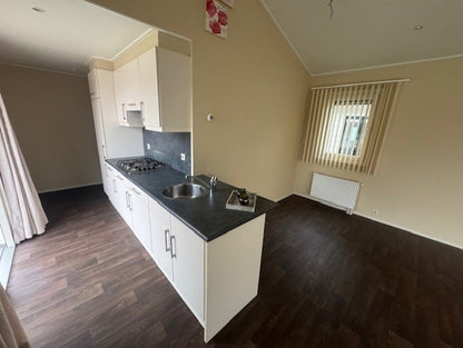 **TOP chalet 12.00 x 4.60 2 slaapkamers spiegelbeeld 59.950,-**